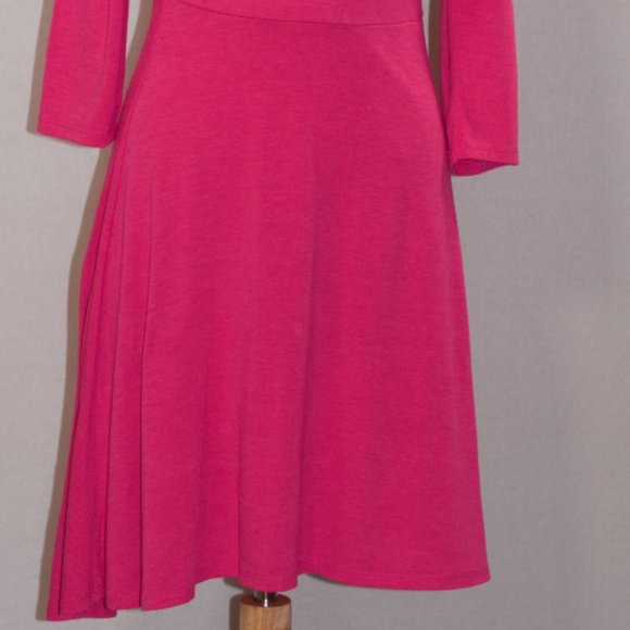 Pink Cotton Long Sleeve Dress - Picture 6 of 12